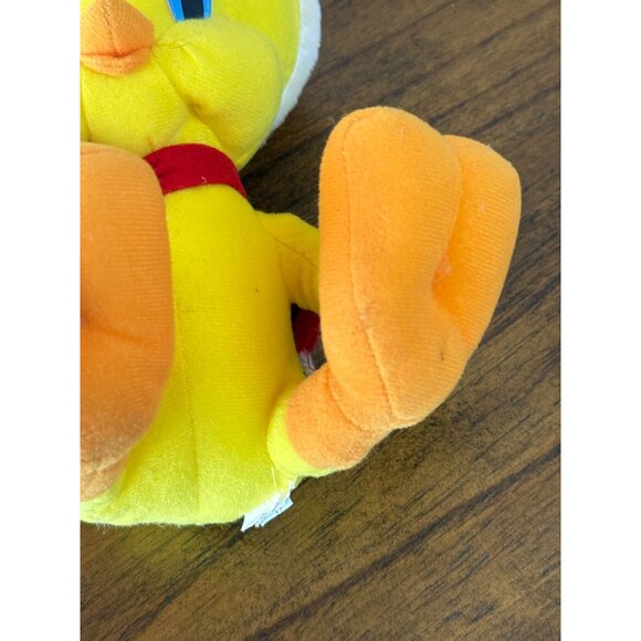 Vintage Christmas Looney Tunes Tweety Bird Santa Hat Plush Stuffed Animal 1990s - Picture 8 of 12